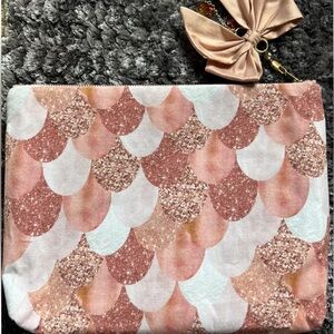 Bloomsical handcrafted Mermaid Scales large Planner Pouch, never used